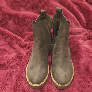 Stylish Olive Green Ankle Boots